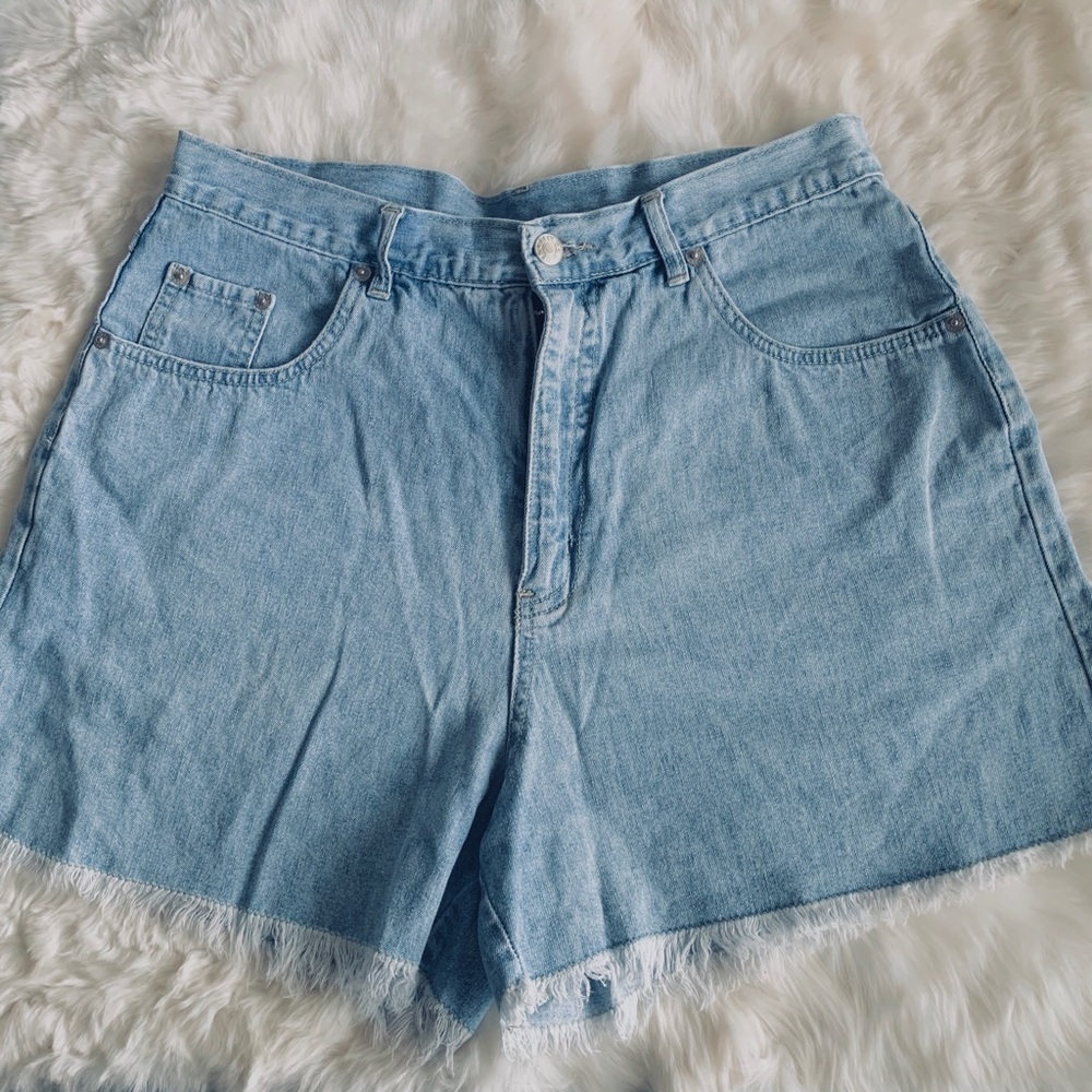 CHANDRA FRAYED JEAN SHORTS